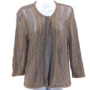 Jones New York Collection Cardigan Sweater Brown S